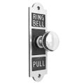 Oblong Embossed Bell Pull Mechanical  - Polished Chrome