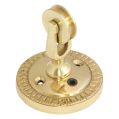 Round Rose Plate Pulley - Polished Brass