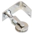 Angle Plate Pulley - Polished chrome