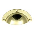 Hooded / Half Moon / Cup Pull - Polished Brass