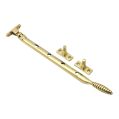 Beehive Casement Stay - Polished Brass