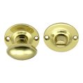 Oval Knob Privacy Thumb-Turn with Release - Polished Brass