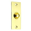 Flat Victorian Bell Push 76mm x 32mm - Polished Brass