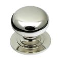 Solid Victorian Cupboard Knob - Polished Nickel
