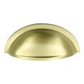 Concealed Hooded Cup Handle - Satin Brass