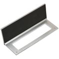 Internal Door Tidy & Draught Excluder - Satin Chrome