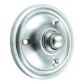 Round 60mm Bell Push - Satin Chrome