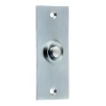 Flat Victorian Bell Push 76mm x 32mm - Satin Chrome