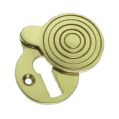 Beehive Escutcheon / Keyhole Cover - Polished Brass