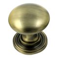 Ringed Plate Cupboard Knob - Antique