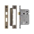 Mortice Bathroom Lock  - Antique Brass